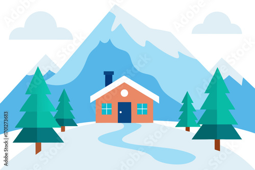 winter landscape with trees