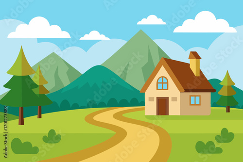 house in the mountains