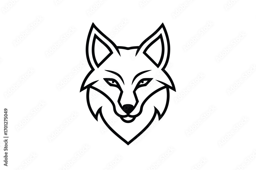 Obraz premium wolf head vector animal design logo icon art symbol