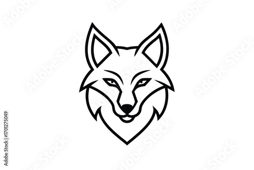 wolf head vector animal design logo icon art symbol