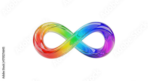 Colorful Infinity Symbol with Rainbow Gradient Effect.