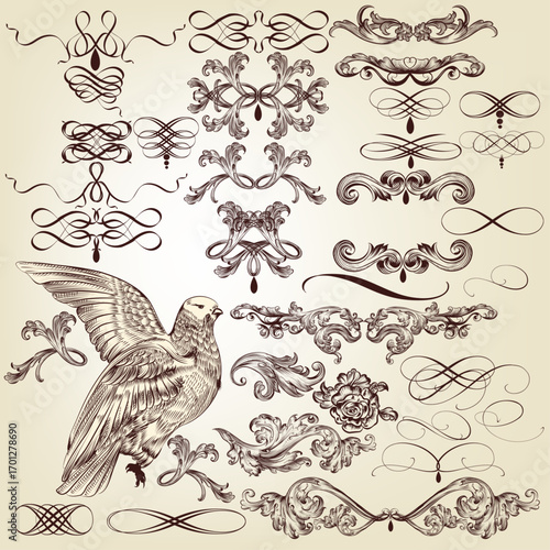European classical ethnic pattern hand-drawn design materials