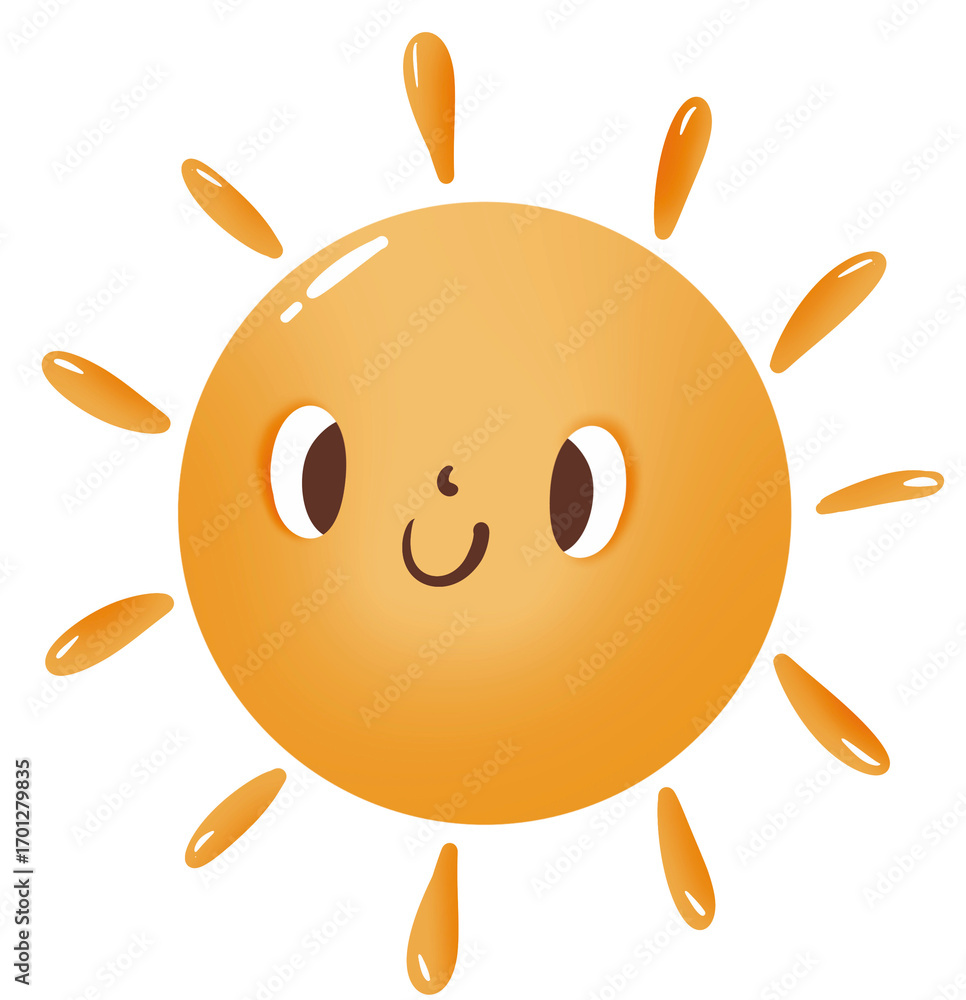 Obraz premium sun cartoon character