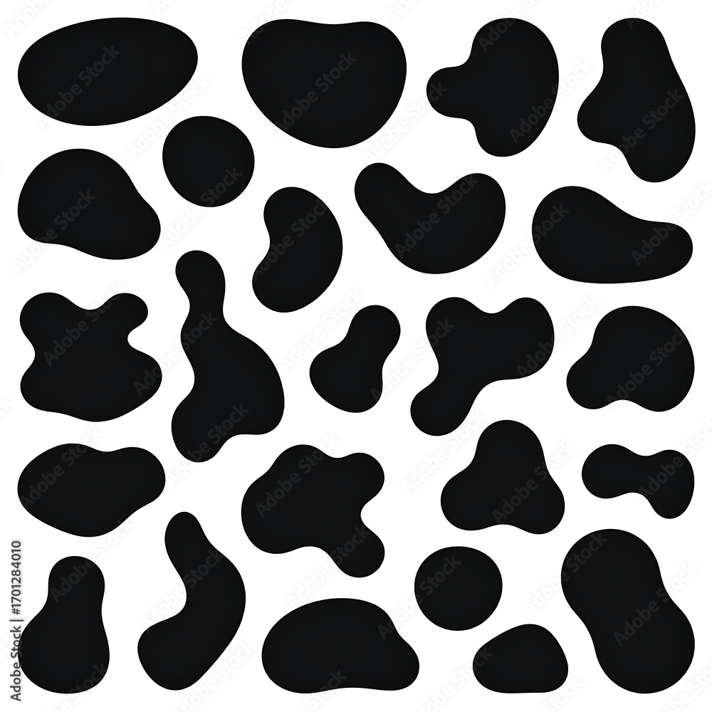 Fototapeta premium Abstract shapes, white background, design elements
