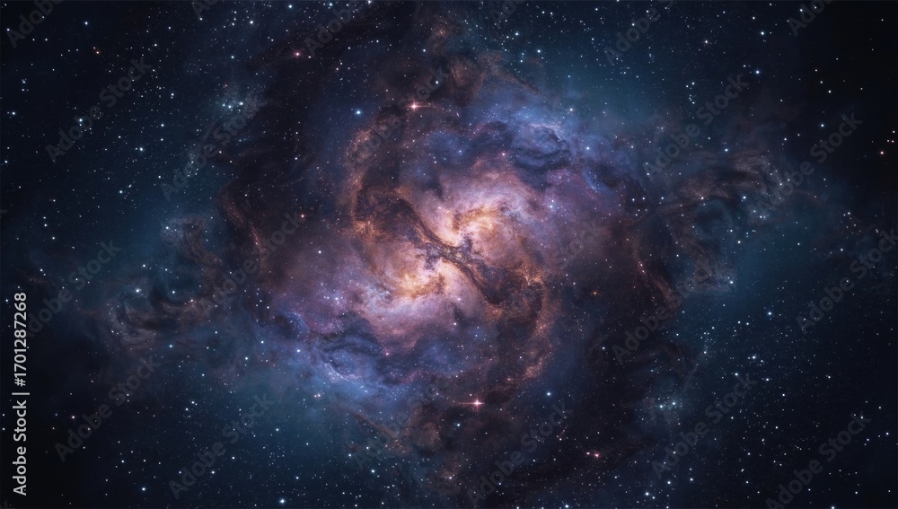 Obraz premium Immersive space nebula 3D rendering 2