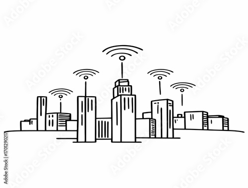 Futuristic Smart City with AI Grid