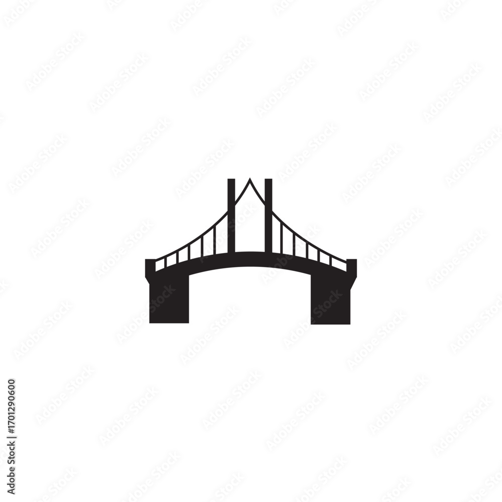 Fototapeta premium suspension bridge icon