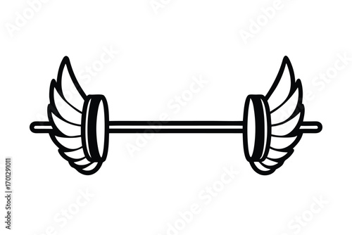 dumbbell isolated on white background vector sport design icon