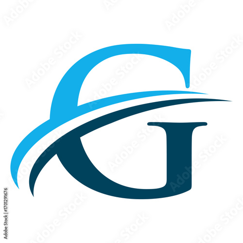 Letter G Logo with Swoosh Graphic