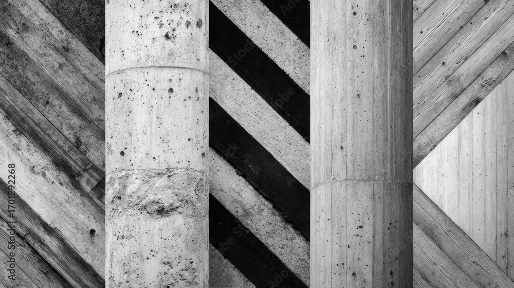 Naklejka premium Abstract architectural concrete columns