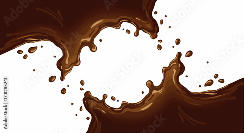 Coffee Splash Background Vector