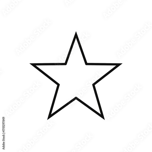 Simple star outline graphic design element