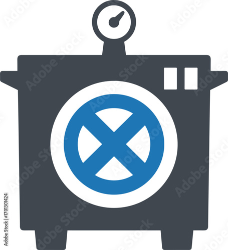 Industrial Pressure Cooker Or Autoclave Icon vector untitled