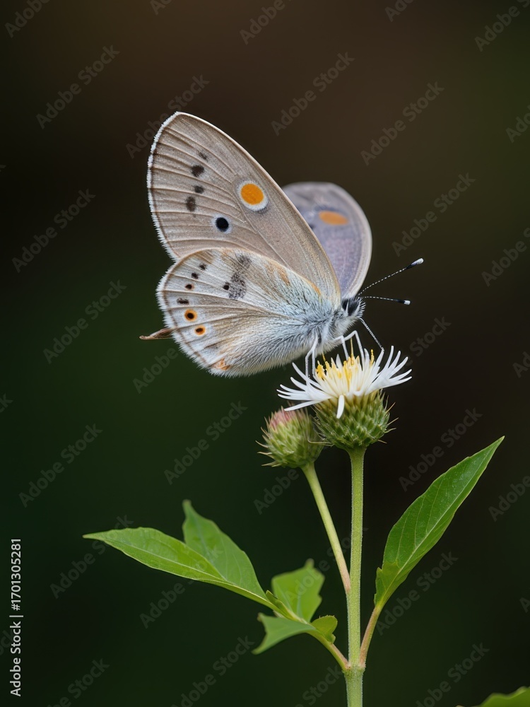 Obraz premium Butterfly feeding on flower natural habitat macro photography tranquil environment close-up view beauty of nature