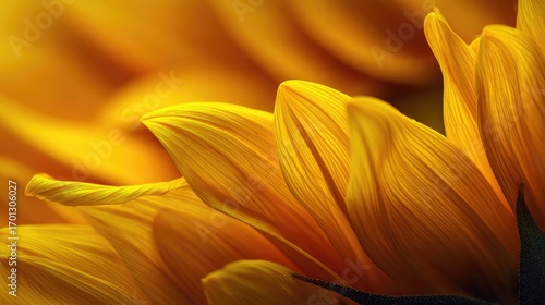 Wallpaper Mural Close-up of sunflower petals, vibrant yellow, intricate details Torontodigital.ca