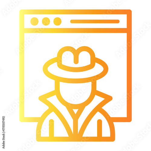 spyware Line Gradient Icon