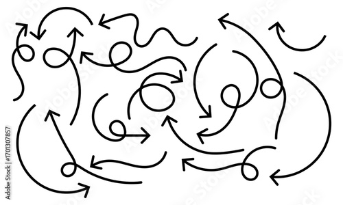  Hand drawn arrow mark icons vector. arrow vector.