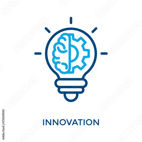 Innovation Icon Outline color Style. Vector Illustration For Graphic Design