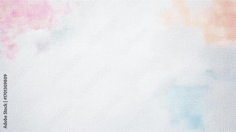 Fototapeta premium Soft Watercolor Canvas Texture with Pastel Stains. Artistic Background