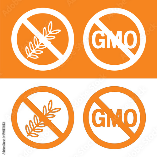 Gluten free and non gmo food product labels for healthy eating choices