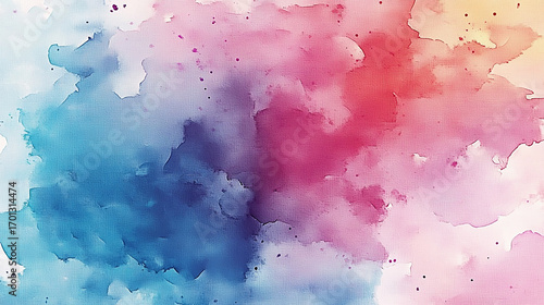 Vibrant Watercolor Texture in Blue and Pink Hues