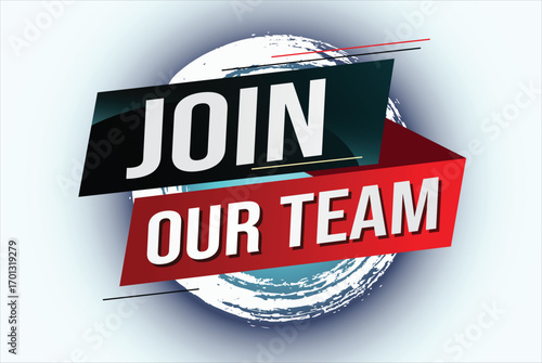 join our team word concept vector illustration with modern futuristic 3d style for landing page template ui web mobile app poster banner flyer background gift card coupon label wallpaper 