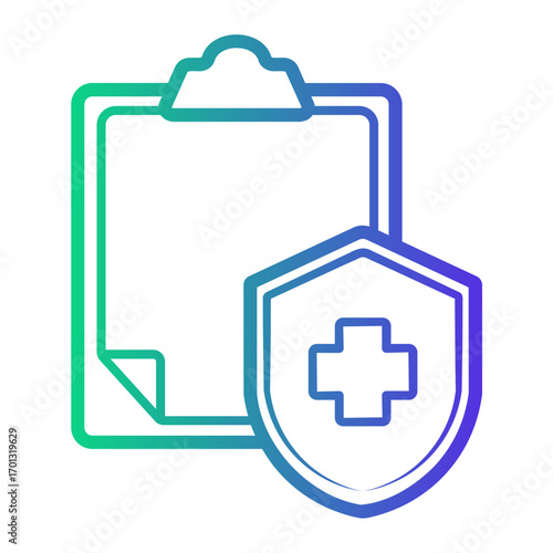 health insurance Line Gradient Icon