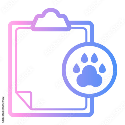 pet report Line Gradient Icon