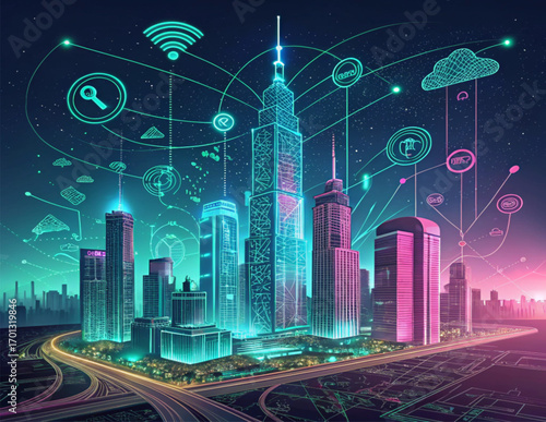 Futuristic Smart City IoT Network