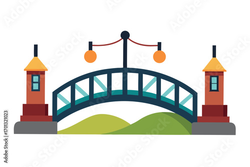 vector illustration of a bridge