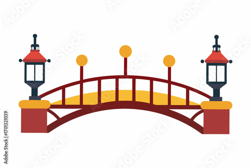 vector illustration of a bridge