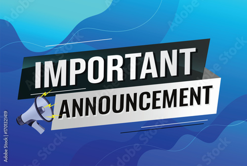 important announcement word concept vector illustration lines modern futuristic 3d style for landing page template ui web mobile app poster banner flyer background gift card coupon label wallpaper 