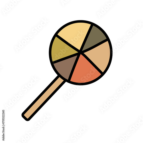Colorful Lollipop Candy Illustration