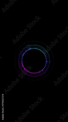Vertical music equalizer, for music party, 4k footage