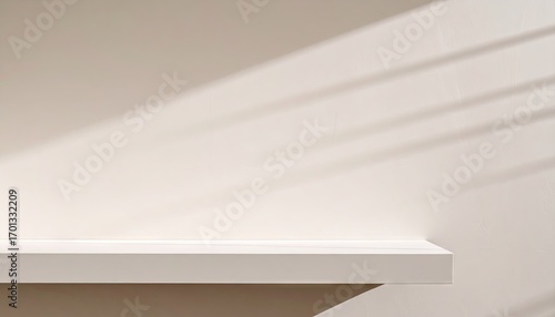 Wallpaper Mural White Shelf with Soft Light and Shadow Patterns Torontodigital.ca
