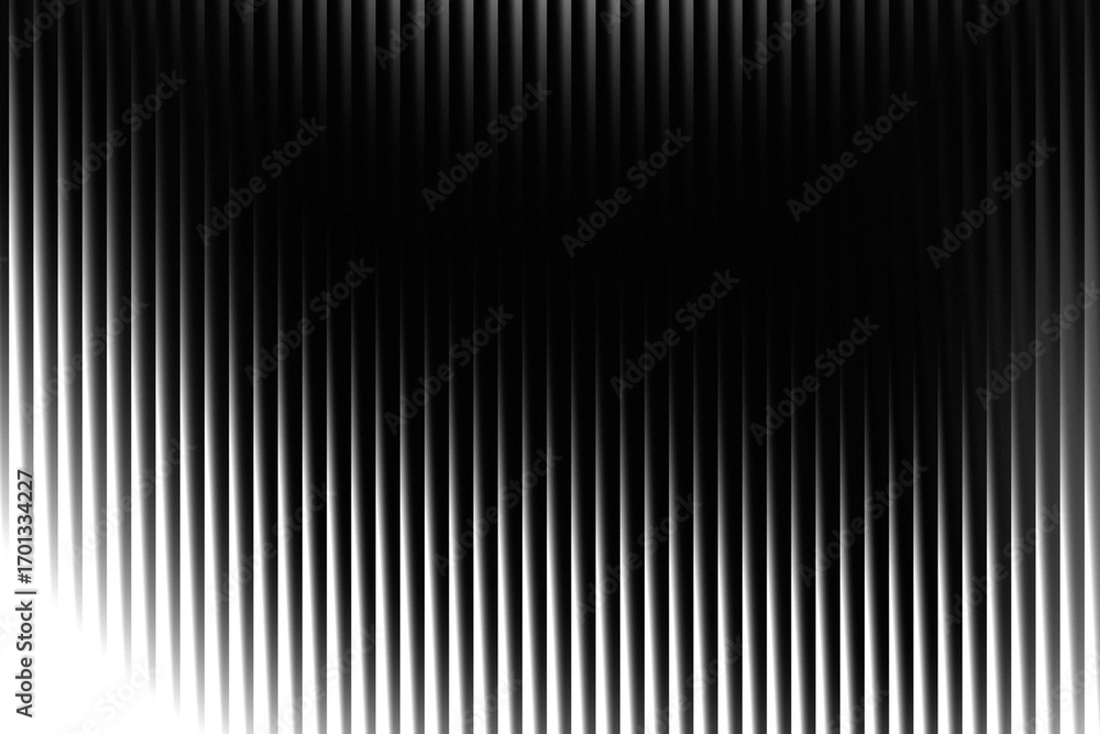 Obraz premium Monochrome Abstract Background with Vertical Rippling Stripes and White to Black Gradient Keywords: abstract, background, monochrome, black, white