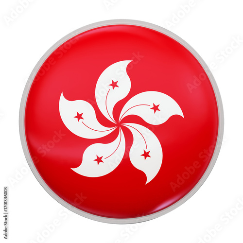  HONG KONG flag button