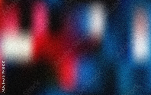 Abstract Red Blue Gradient Background: Noise Texture, Blurry, Dark Mood, Digital Art,  High-Resolution Image.