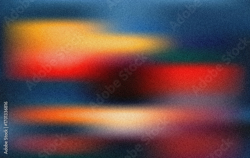 Abstract blurred background with warm and cool tones, featuring a grainy, noise texture; ideal for website banners or digital art projects.