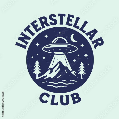 Interstellar club ufo badge
