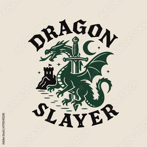 Dragon slayer fantasy design