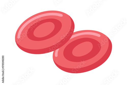 Stylized illustration of red blood cells