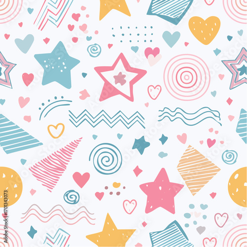 Colorful scribble background minimalist design
2