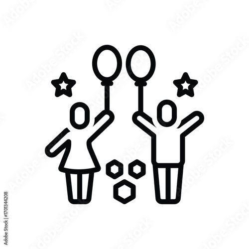 Black line icon for playtime pleasures