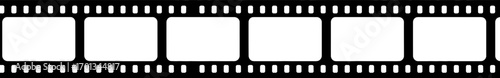 Vector art of blank film strip with empty frames