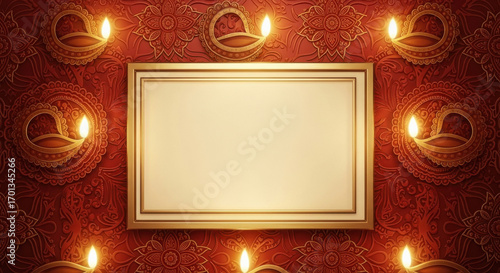 beautiful oil lamp glowing on the diwali festival