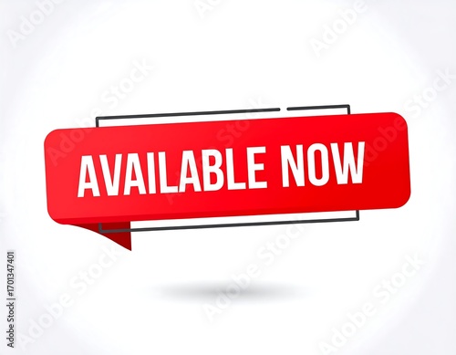 Red banner announcing availability