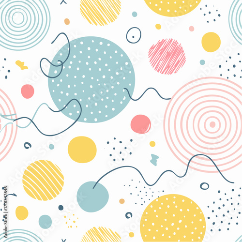 Seamless pattern ivorycolored background outer space concept
4