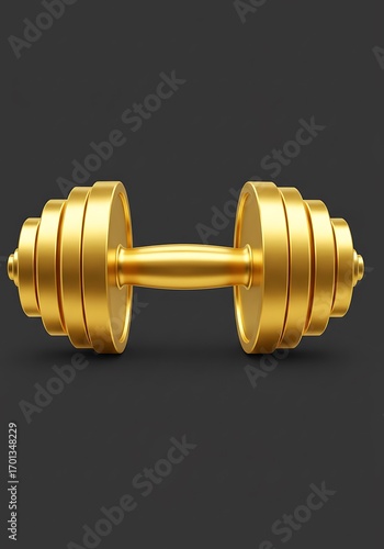 Gold Dumbbell Weight Set, Fitness, Exercise Equipment