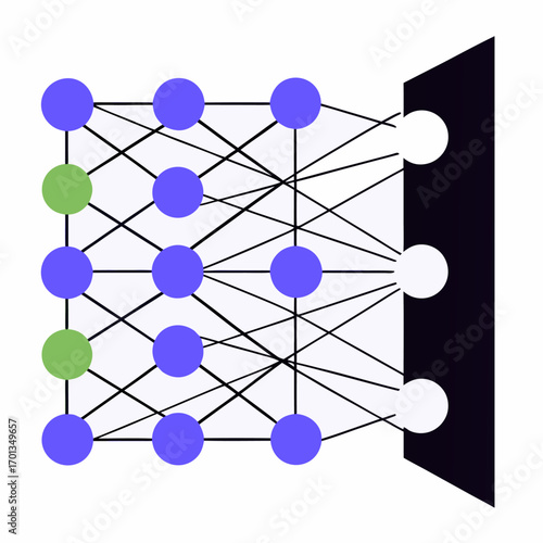 Abstract neural network connections and data flow